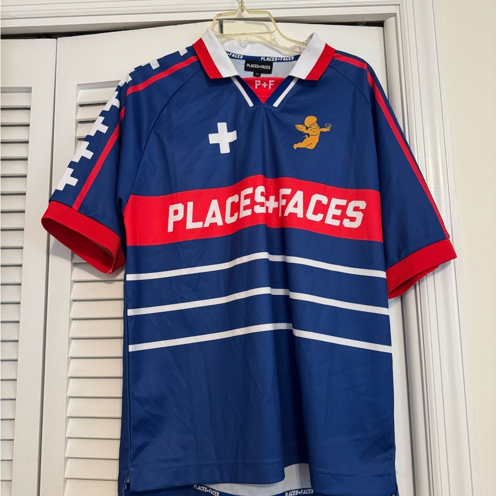 Blue and Red Men's Jersey